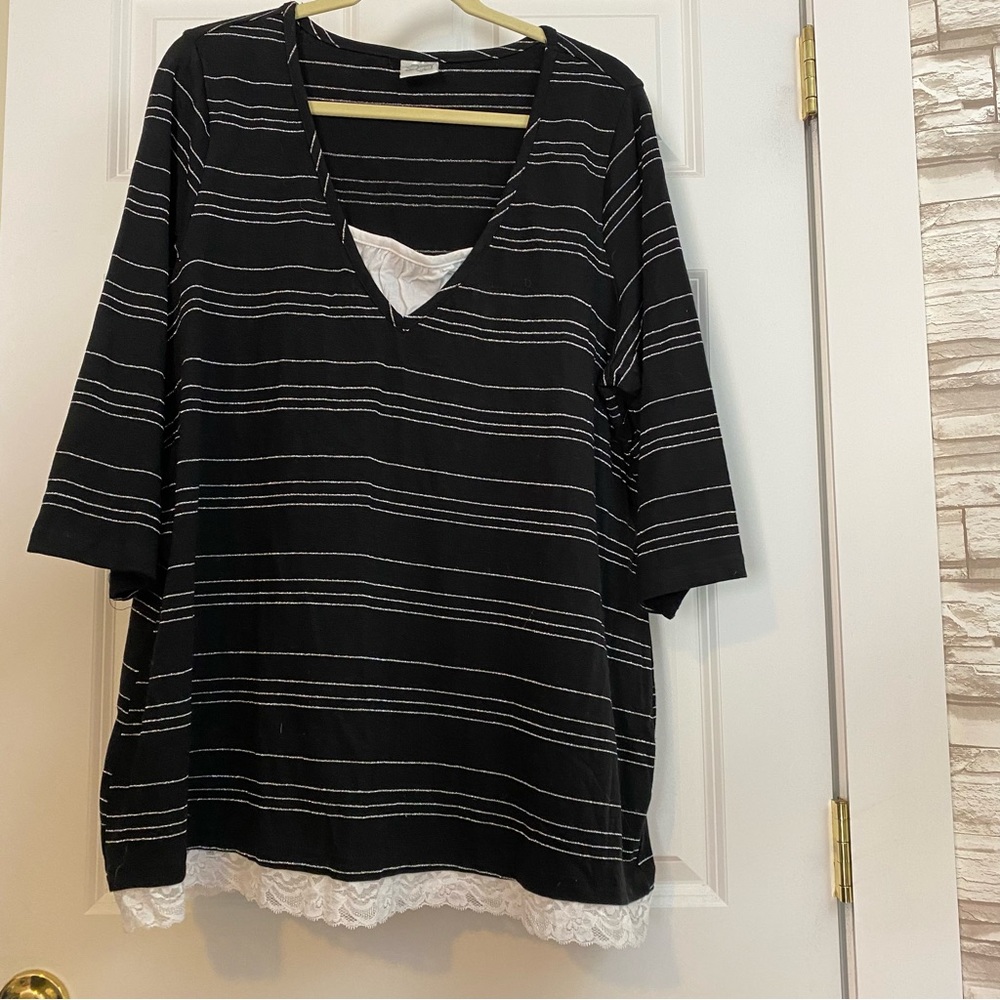 Fashion Bug 3x 3/4 sleeve tee